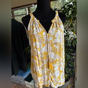 Rose & Olive flowery tank